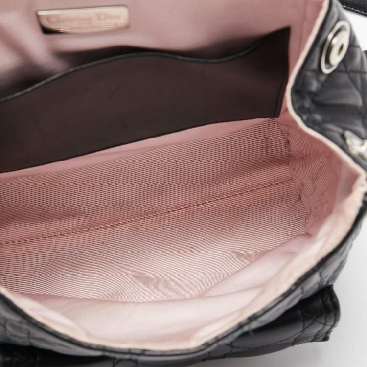 Pre Owned Dior Black Cannage Quilted Leather Small Stardust Backpack