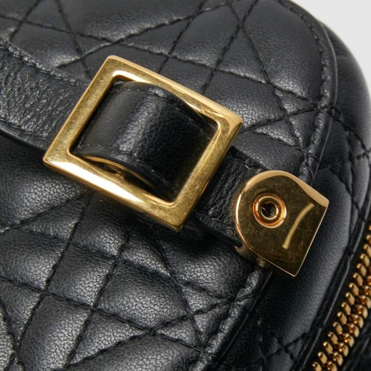 Pre Owned Dior Black Cannage Leather Small Diortravel Vanity Case
