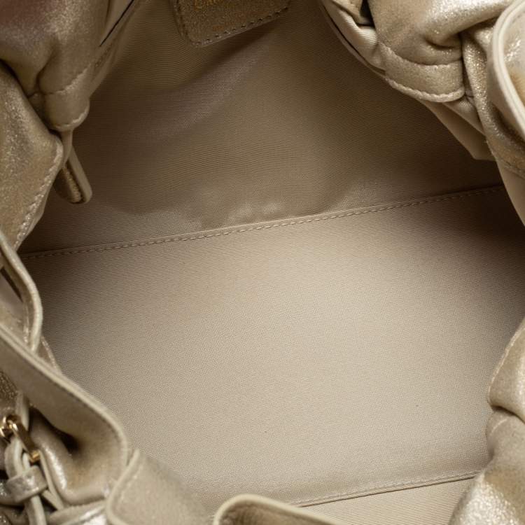 Pre Owned Dior Metallic Gold Leather Le Trente Hobo