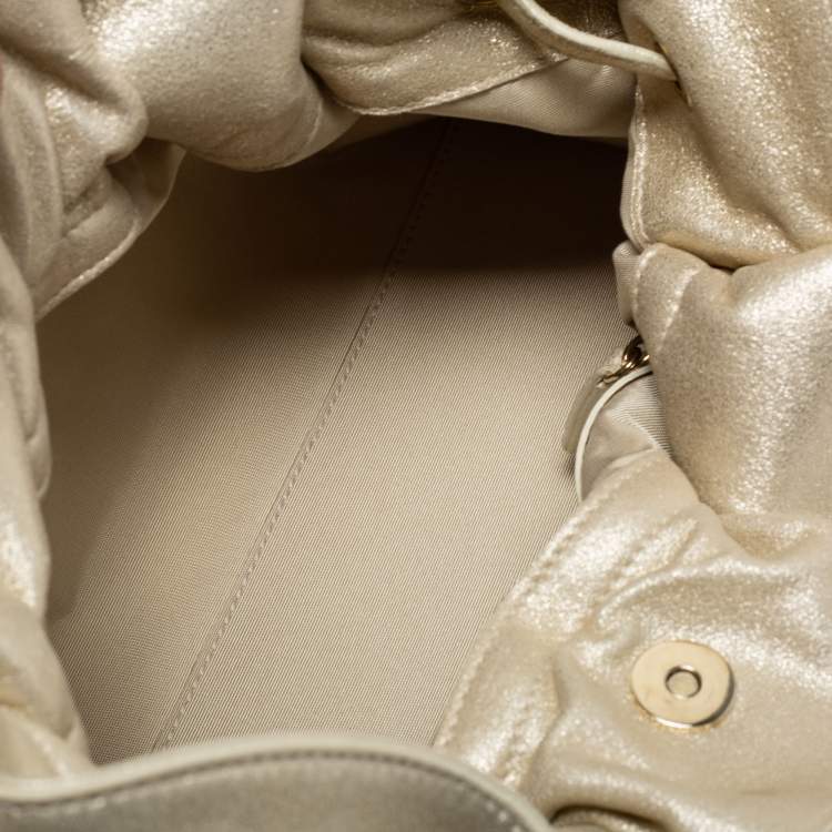 Pre Owned Dior Metallic Gold Leather Le Trente Hobo