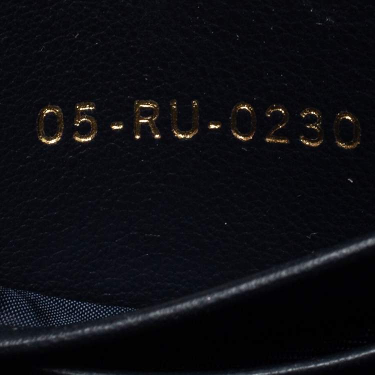 Pre Owned Dior Navy Blue Oblique Canvas and Leather Saddle Belt Bag