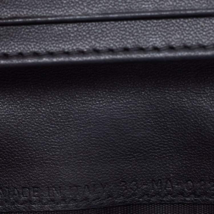 Pre Owned Dior Black Cannage Leather Lady Dior Flap Card Holder