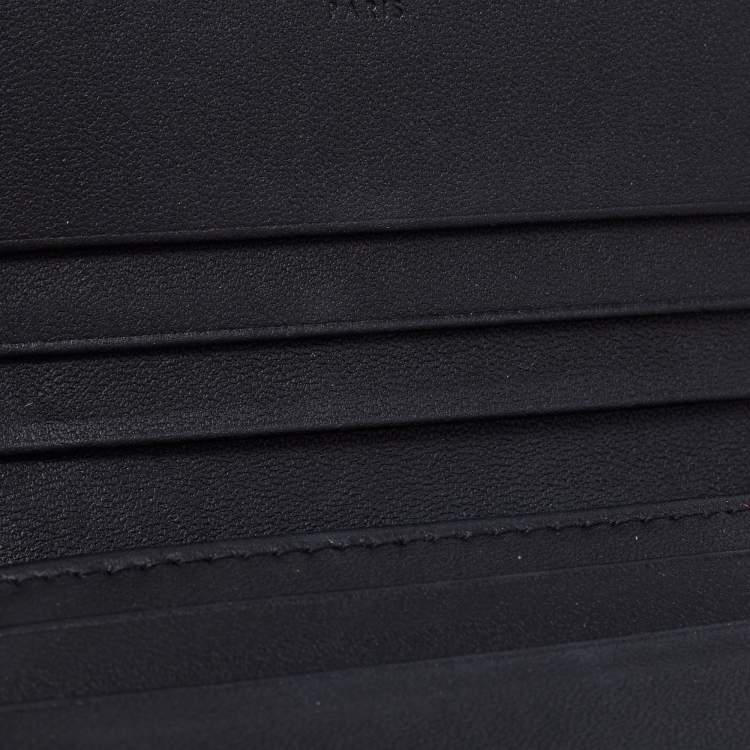 Pre Owned Dior Black Cannage Leather Lady Dior Flap Card Holder