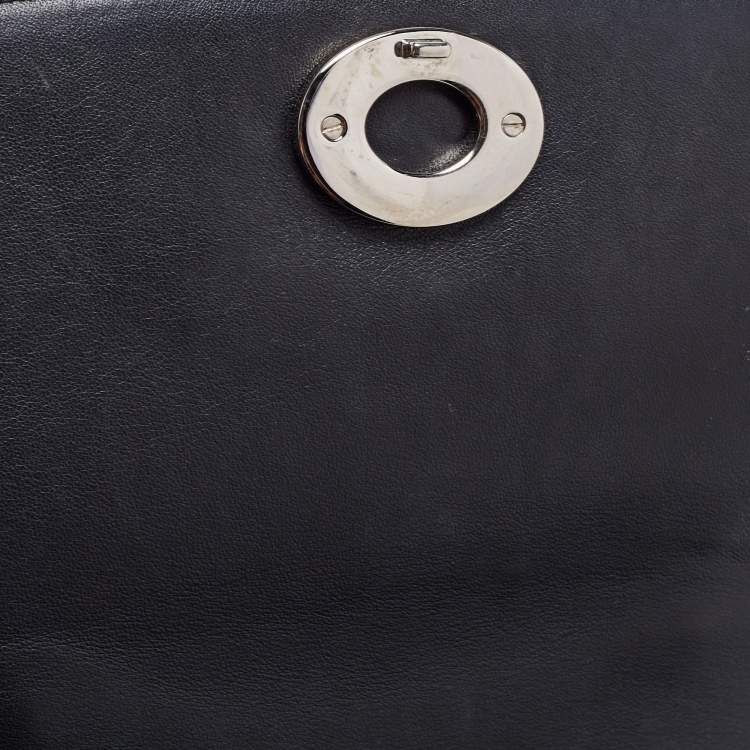 Pre Owned Dior Black Leather Be Dior Shoulder Bag