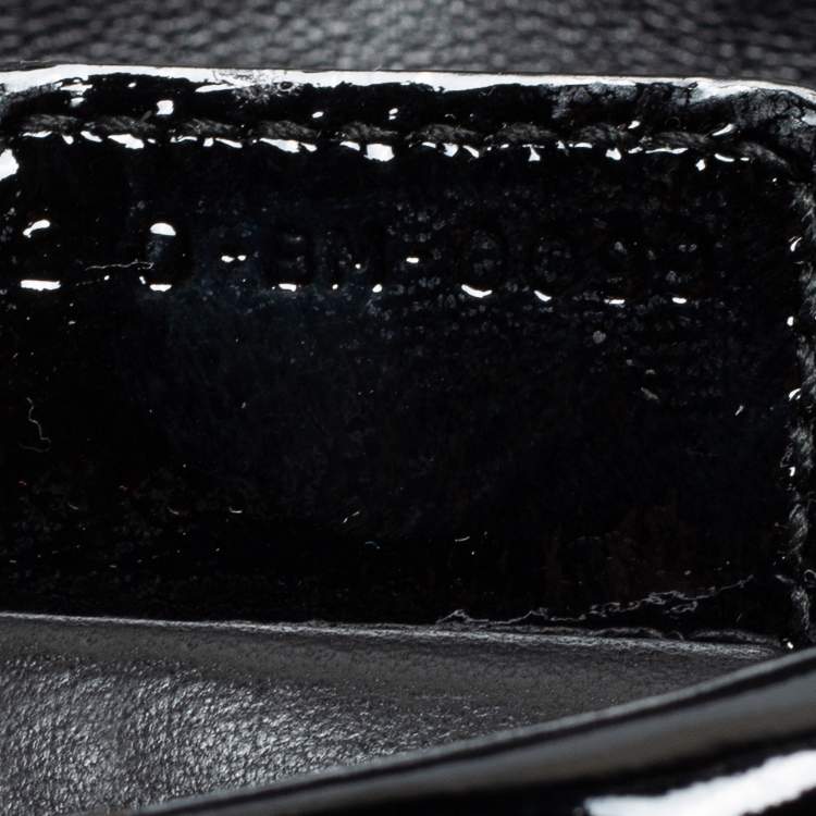 Pre Owned Dior Black Cannage Patent Leather Lady Dior Chain Clutch