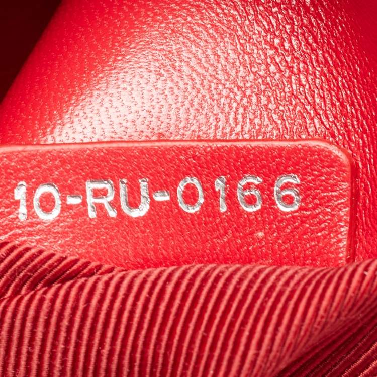 مملوكة مسبقًا Dior Red Cannage Quilted Leather Small Stardust Backpack