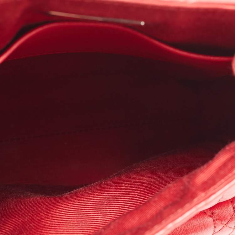 مملوكة مسبقًا Dior Red Cannage Quilted Leather Small Stardust Backpack