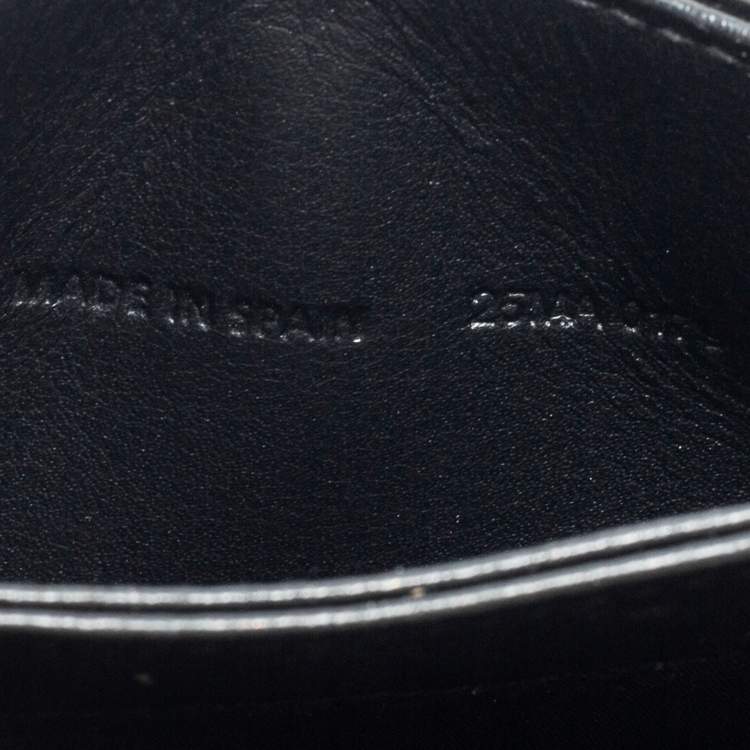 Pre Owned Dior Black Cannage Patent Leather 5 Gusset Card Holder