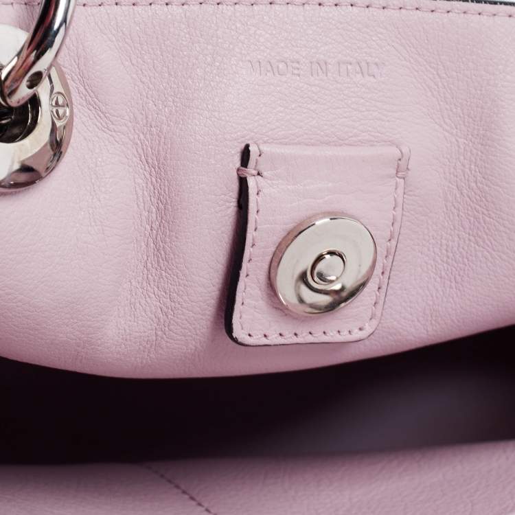 Pre Owned Dior Black Leather Medium Diorissimo Shopper Tote