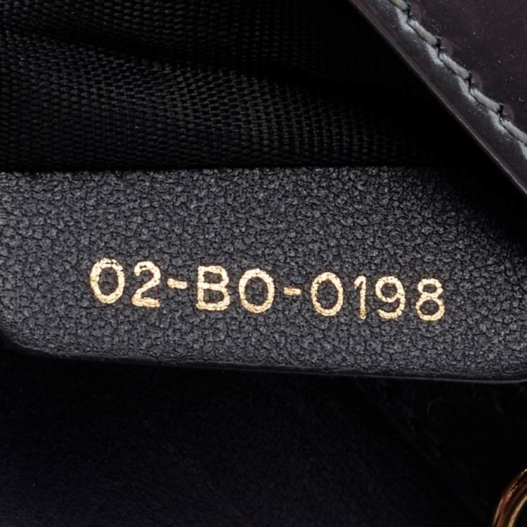 Pre Owned Dior Silver Micro Cannage Leather Diorama Wallet On Chain