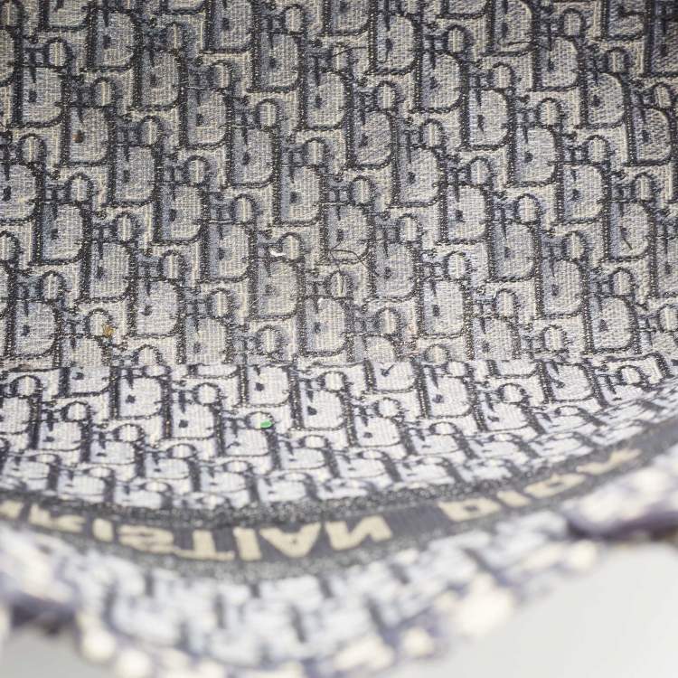 Pre Owned Dior Blue Oblique Canvas Large Book Tote