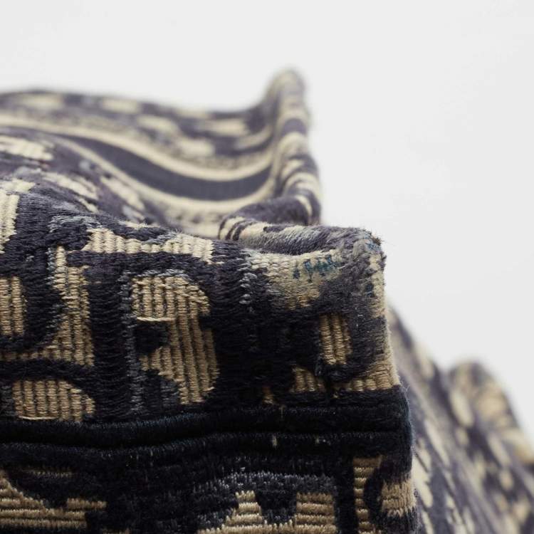 Pre Owned Dior Blue Oblique Canvas Large Book Tote