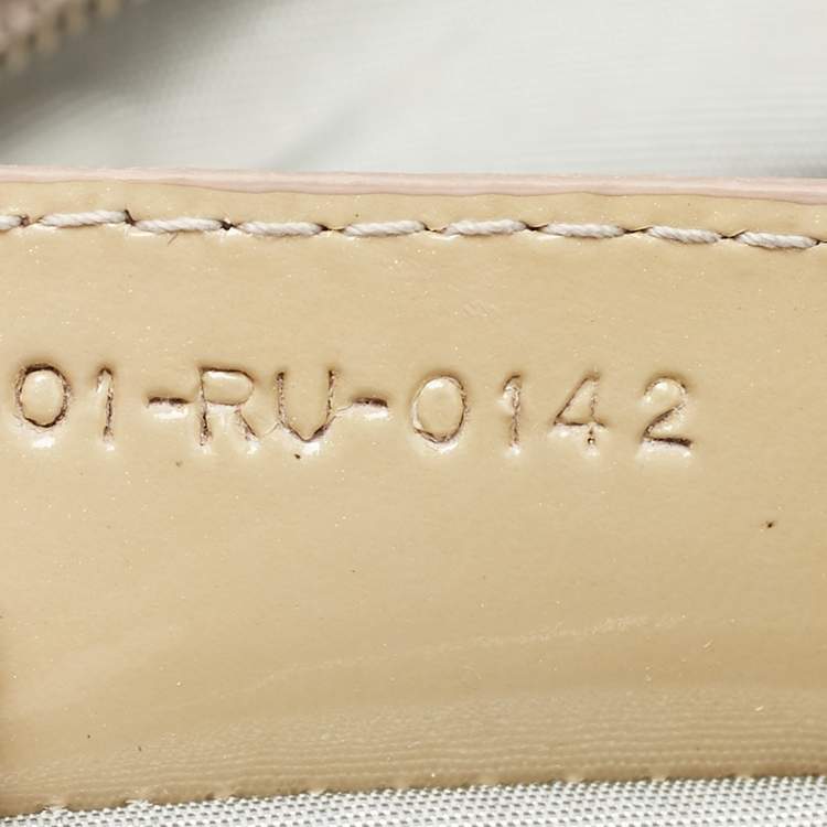 مملوكة مسبقًا Dior Beige Cannage Patent Leather Small Soft Lady Dior Tote