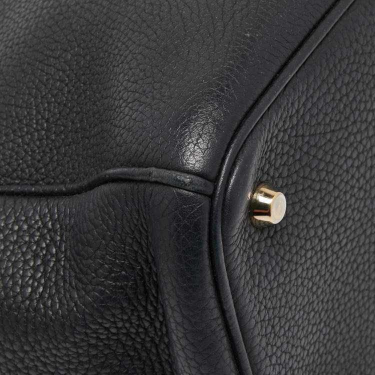 Pre Owned Dior Black Leather Large Diorissimo Shopper Tote