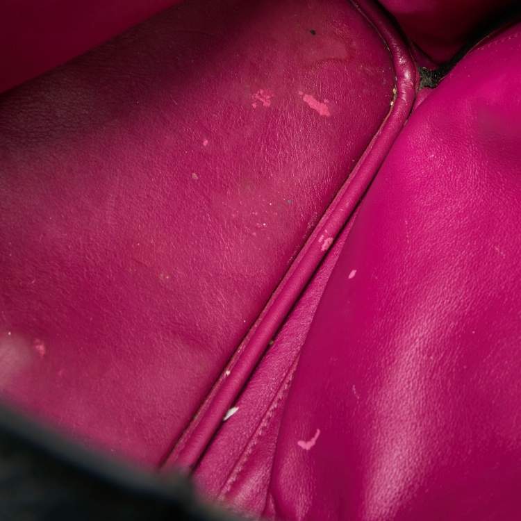 Pre Owned Dior Black Leather Large Diorissimo Shopper Tote