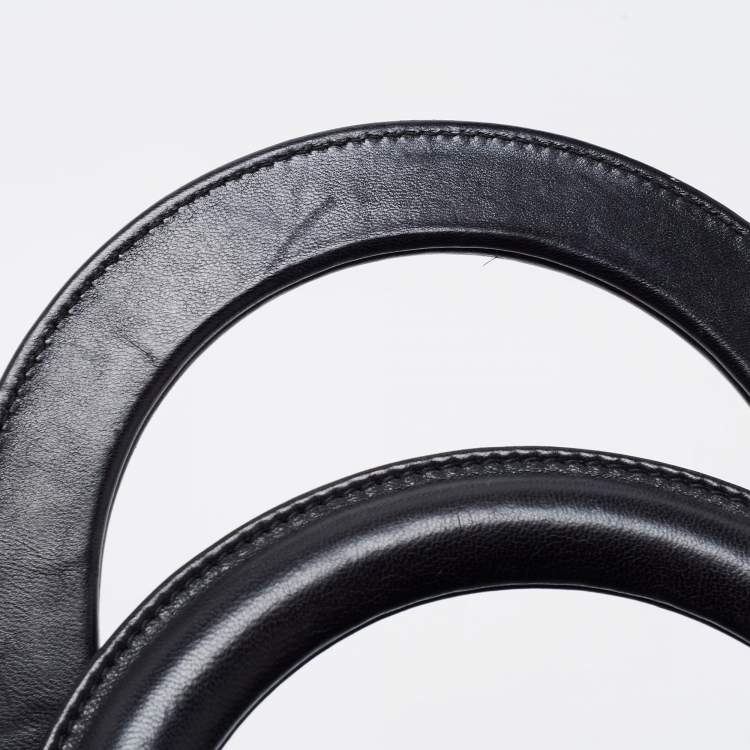 Pre Owned Dior Black Cannage Leather Medium Lady Dior Tote