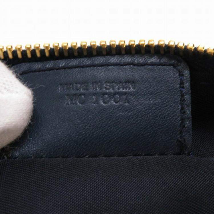 Pre Owned Dior Navy Blue Canvas Saddle Clutch Bag 