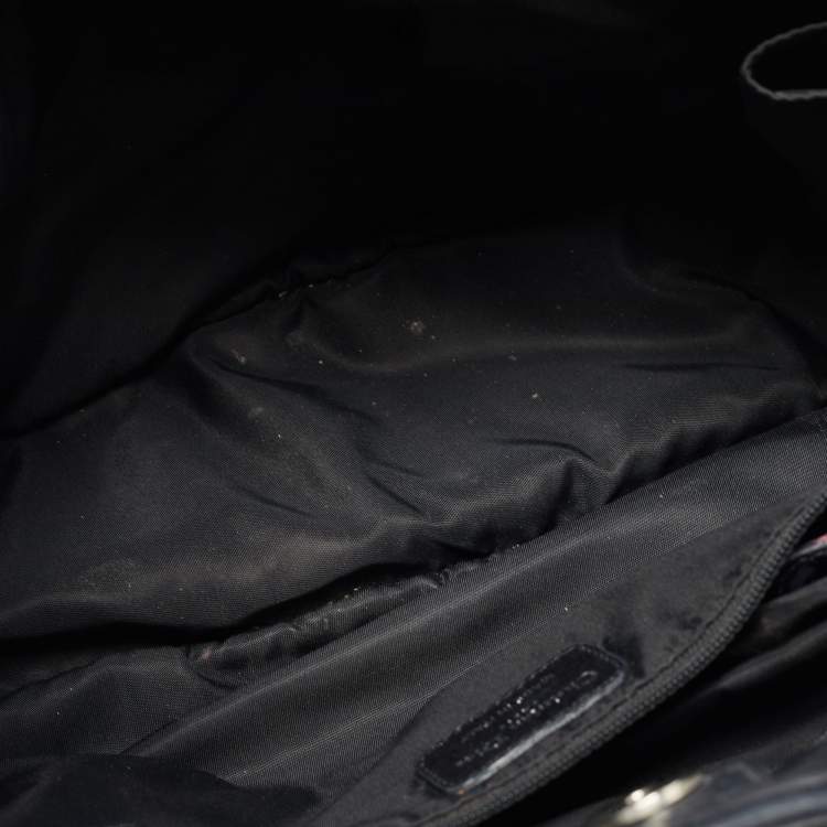 Pre Owned Dior Black Cannage Nylon and Leather Charming Hobo