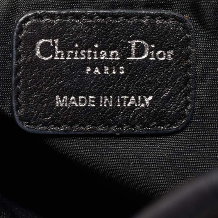 Pre Owned Dior Black Cannage Nylon and Leather Charming Hobo