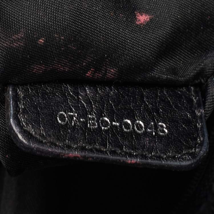 Pre Owned Dior Black Cannage Nylon and Leather Charming Hobo