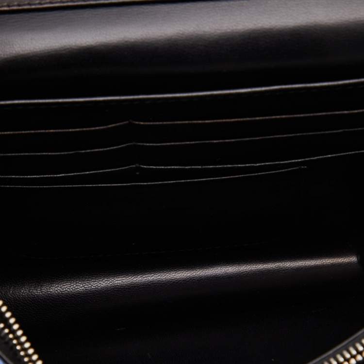 Pre Owned Dior Blue Washed Metallic Leather Miss Dior Promenade Wallet on Chain