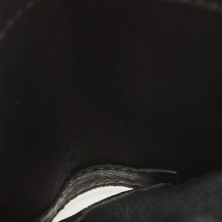 Pre Owned Dior Black Leather Diorama Trifold Wallet