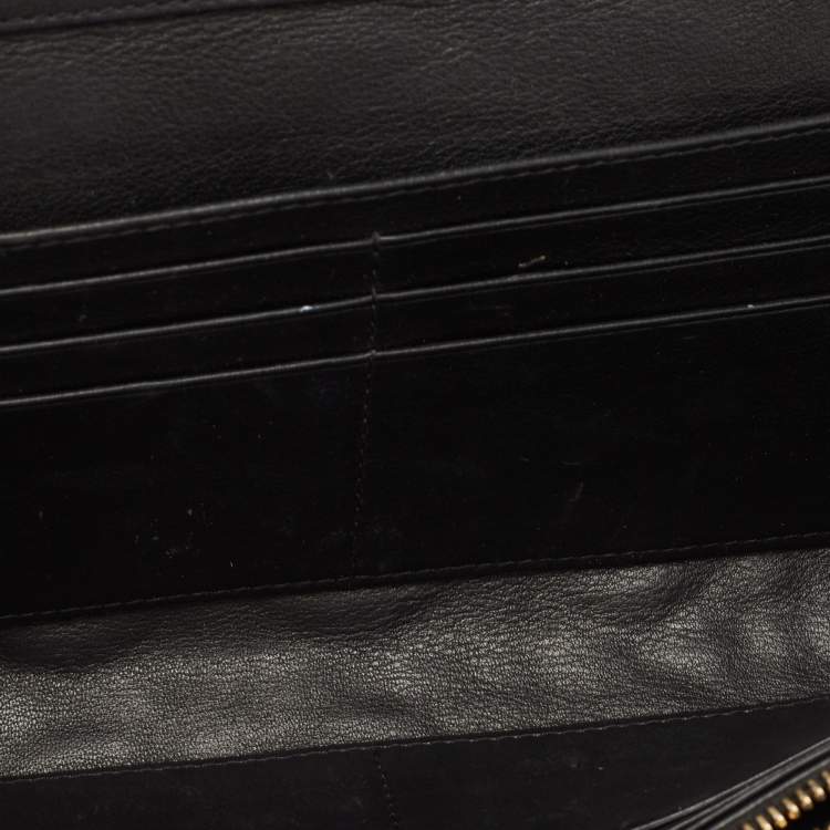 Pre Owned Dior Black Cannage Patent Leather Lady Dior Chain Clutch