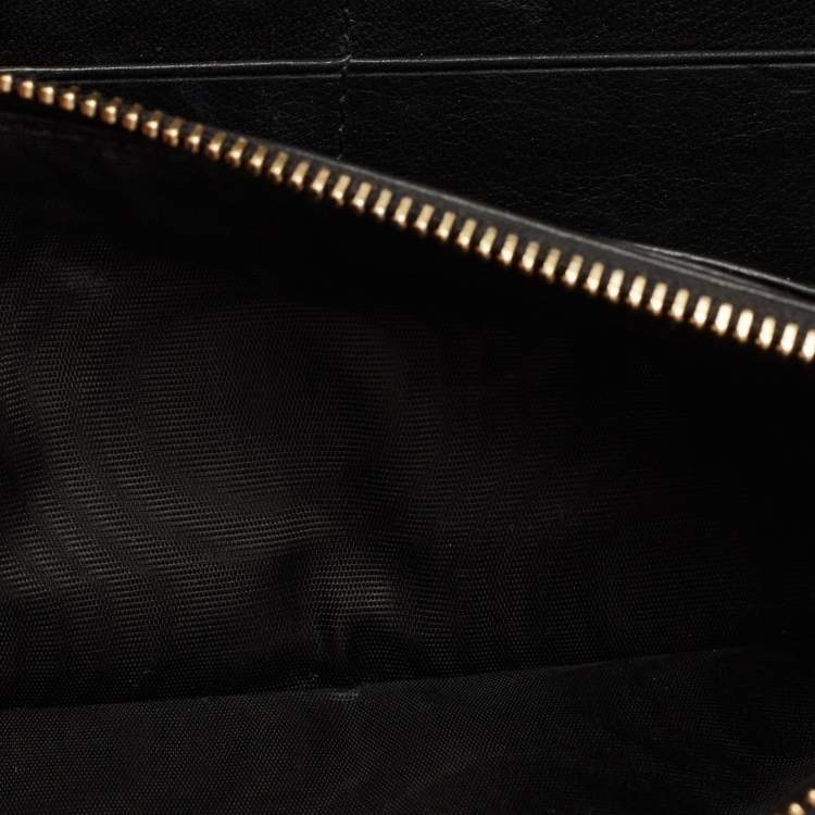 Pre Owned Dior Black Cannage Patent Leather Lady Dior Chain Clutch