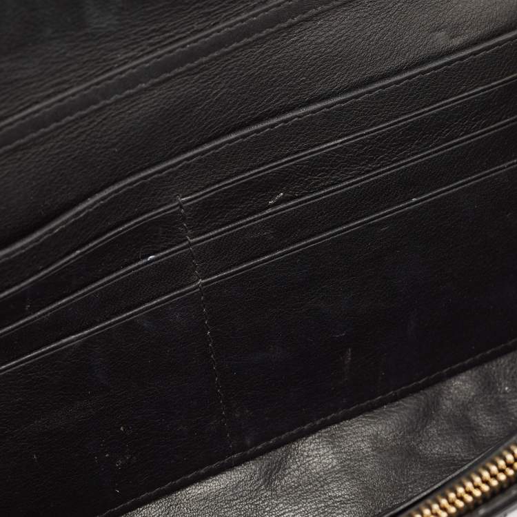 Pre Owned Dior Black Cannage Patent Leather Lady Dior Chain Clutch