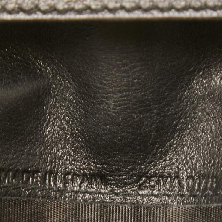 Pre Owned Dior Black Cannage Patent Leather Mini Lady Dior Wallet