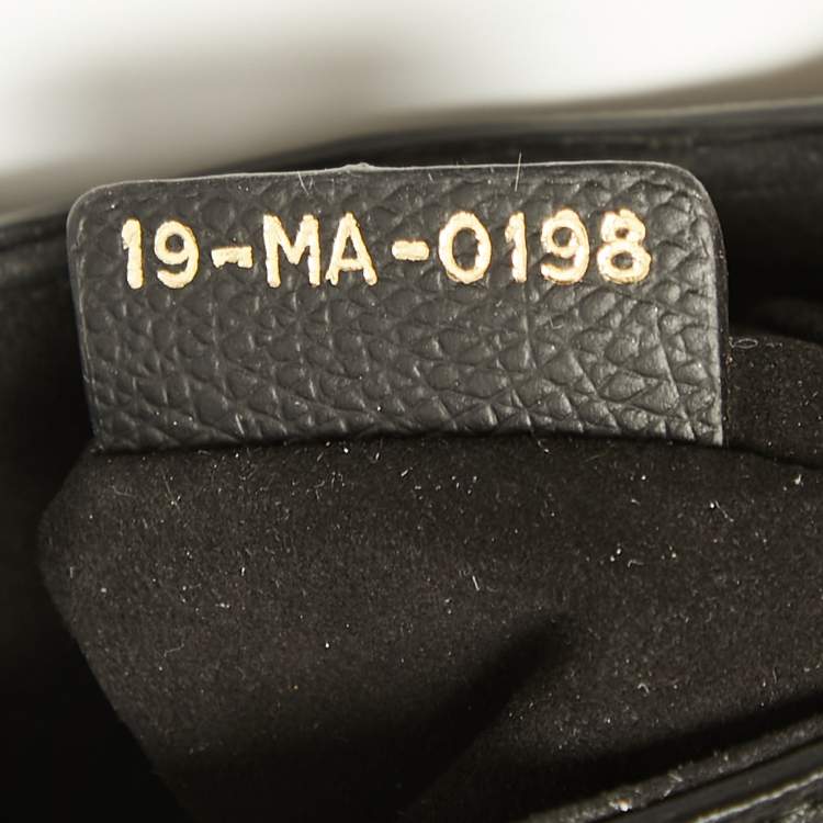 Pre Owned Dior Black Leather Mini Saddle Bag