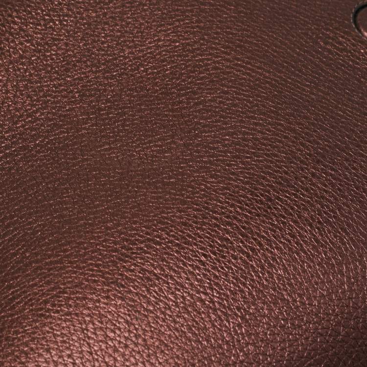 Pre Owned Dior Bronze Leather Medium Diorever Bag