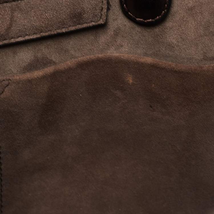Pre Owned Dior Bronze Leather Medium Diorever Bag