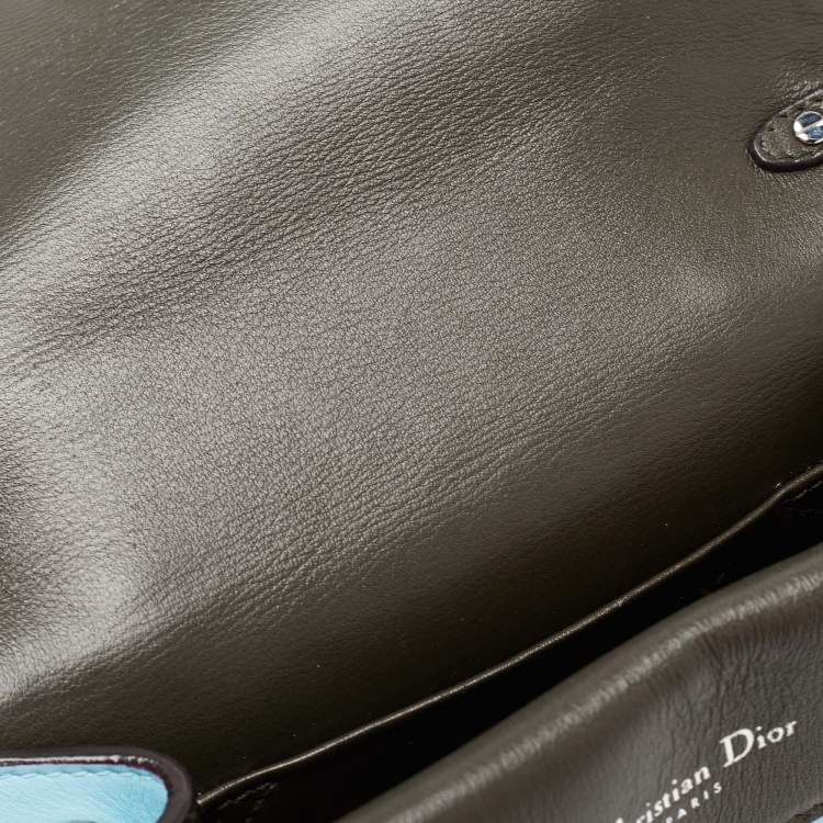 Pre Owned Dior Sky Blue Leather Mini Be Dior Top Handle Bag