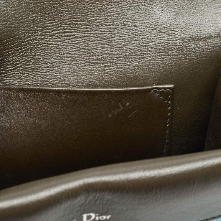 Pre Owned Dior Sky Blue Leather Mini Be Dior Top Handle Bag