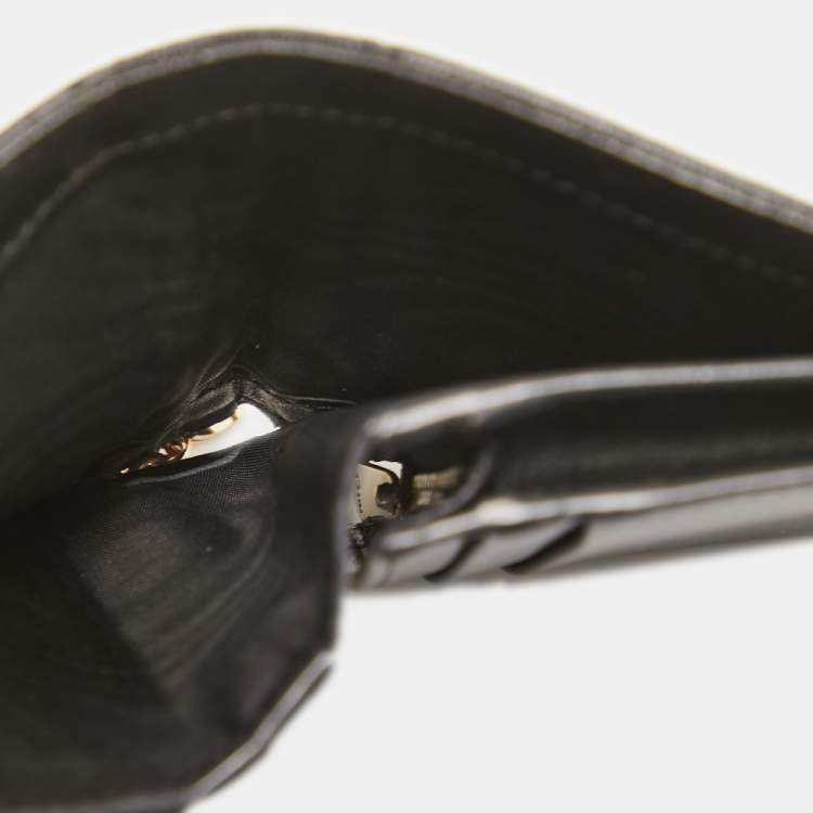 Pre Owned Dior Black Cannage Leather Lady Dior Card Case