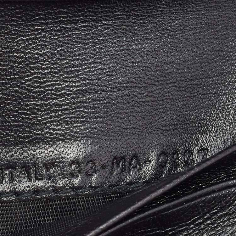 Pre Owned Dior Black Cannage Leather Lady Dior Compact Wallet