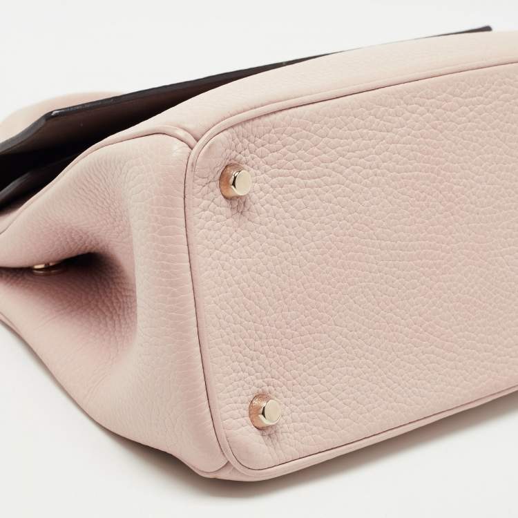 Pre Owned Dior Beige Leather Small Be Dior Flap Top Handle Bag