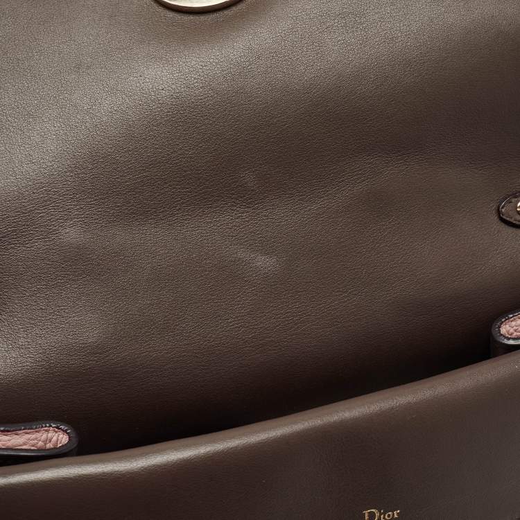 Pre Owned Dior Beige Leather Small Be Dior Flap Top Handle Bag