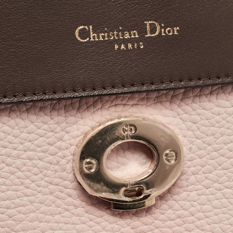 Pre Owned Dior Beige Leather Small Be Dior Flap Top Handle Bag