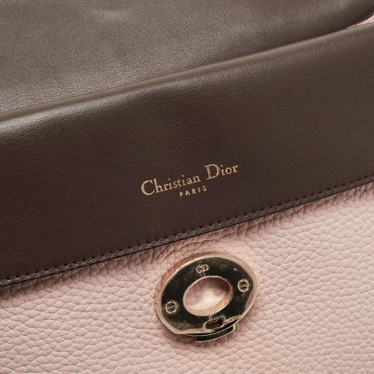 Pre Owned Dior Beige Leather Small Be Dior Flap Top Handle Bag