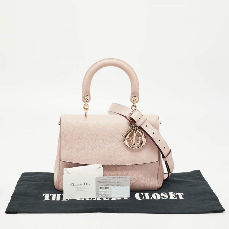Pre Owned Dior Beige Leather Small Be Dior Flap Top Handle Bag