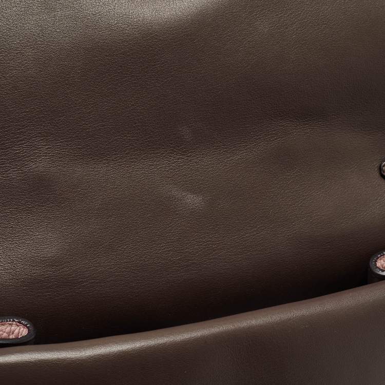 Pre Owned Dior Beige Leather Small Be Dior Flap Top Handle Bag