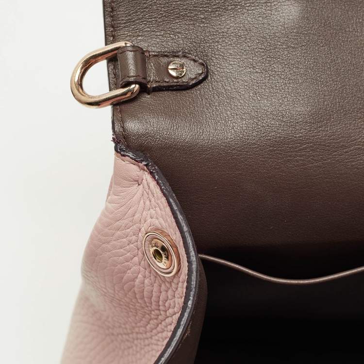 Pre Owned Dior Beige Leather Small Be Dior Flap Top Handle Bag