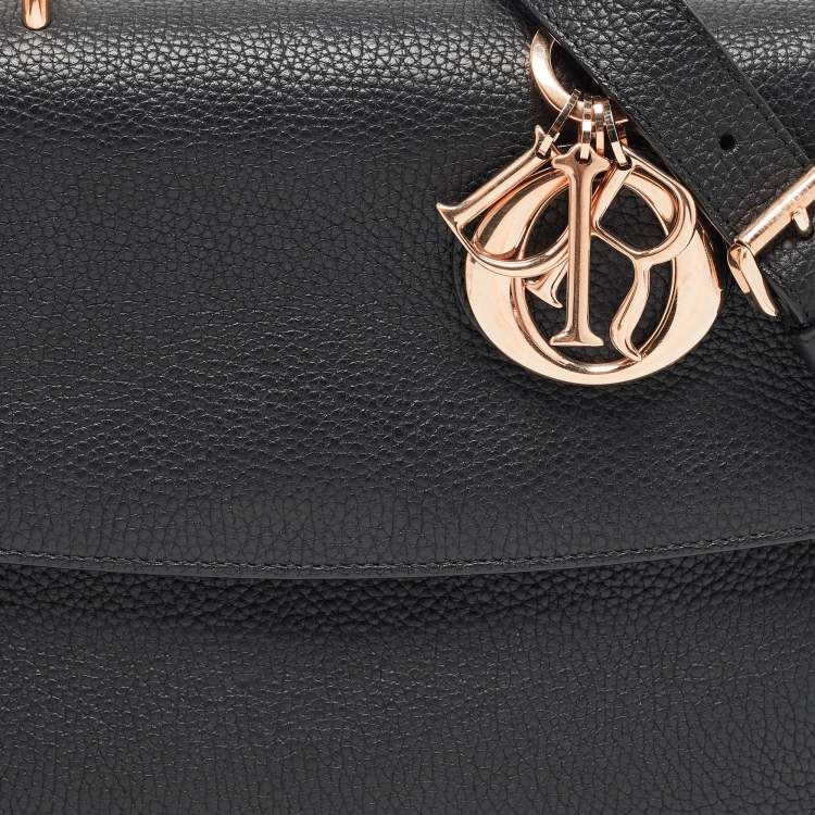 Pre Owned Dior Black Leather Small Be Dior Flap Top Handle Bag