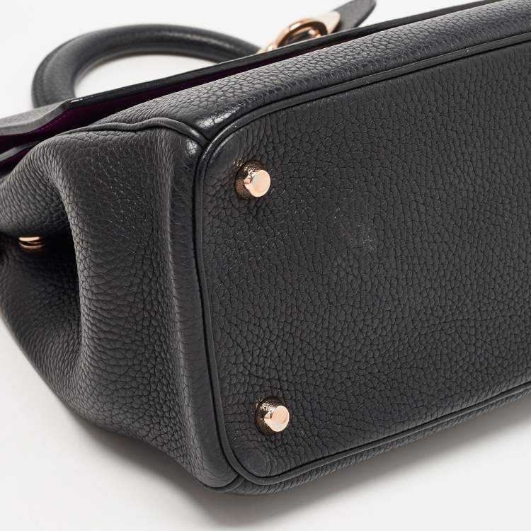 Pre Owned Dior Black Leather Small Be Dior Flap Top Handle Bag