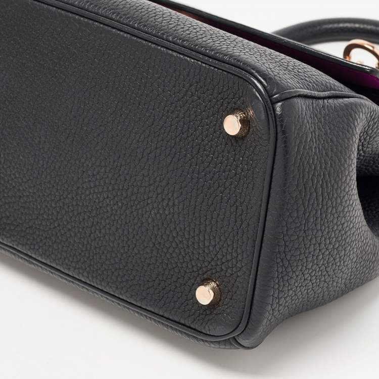 Pre Owned Dior Black Leather Small Be Dior Flap Top Handle Bag