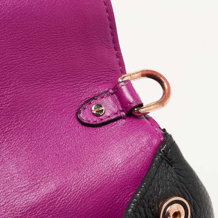 Pre Owned Dior Black Leather Small Be Dior Flap Top Handle Bag