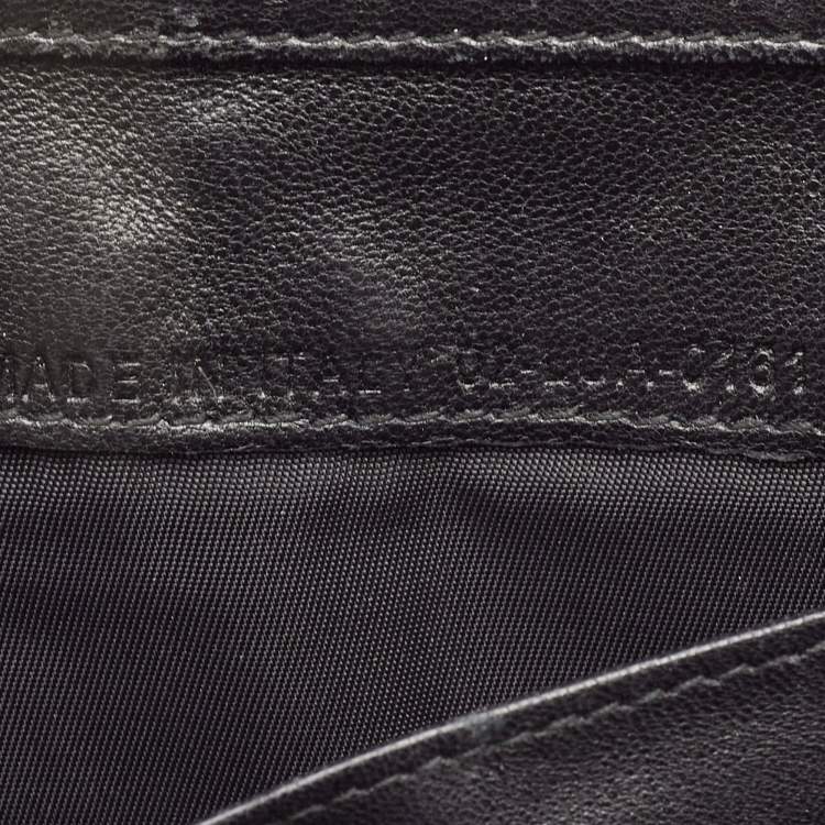 Pre Owned Dior Black Cannage Patent Leather Rendezvous Wallet on Chain