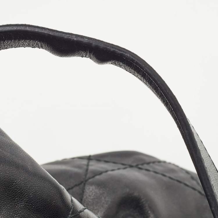 Pre Owned Dior Black Cannage Leather Le Trente Hobo